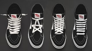 4 Ways How To Lace VANS Sk8Hi  VANS Sk8Hi lacing tutorials [upl. by Race]