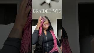 This wig is from Stylestorockcom braidedwig knotlessbraids wiginstall alopecia wigs [upl. by Nirda]