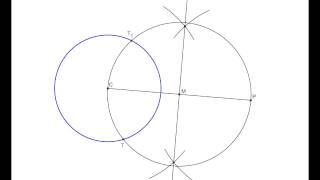 Rectas tangentes a una circunferencia que pasen por un punto exterior [upl. by Nednarb]