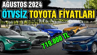 2024 Ağustos Toyota ÖTV Muafiyetli Engelli Araç Fiyatları  Corolla Yaris CHR RAV4 [upl. by Ordnajela]