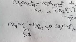 Cálculo da Constante Kb do Ião Acetato CH3CO2 dado Ka do CH3CO2Hrelacao Ka e Kb Valdo Mario [upl. by Lesna]