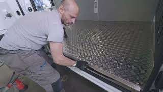 TWOLAYER PLYWOOD AND ALUMINIUM TREAD PLATE FLOOR LINERS FOR VANSSyncro System [upl. by Nairadal]