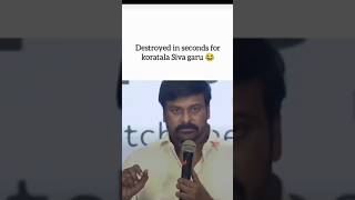 Chiranjeevi About Koratala Siva chiranjeevi koratalasiva ntr devara2 shortfeed [upl. by Fredi]