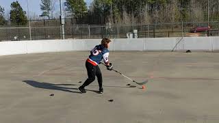 Ball hockey skills episode 2  Around the world stick handling drill pt 2 [upl. by Meenen]