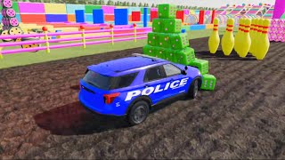 TRANSPORTING PIXAR CARS amp FRUITS WITH COLORED amp JOHN DEERE vs CLAAS vs TRACTORS  BeamNGdrive 272 [upl. by Eocsor]