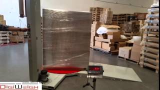 DIGIWEIGH Stretch wrapping machine with buildin wireless scale [upl. by Eneleuqcaj]