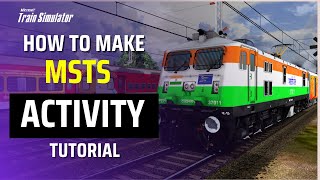 How to make Activity MSTS using TSRE5 TUTORIAL HINDI  Indian Train Simulator IRMSTSmsts trains [upl. by Remmus]