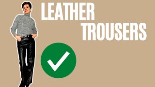 How To Style Leather Trousers For Women Over 50 [upl. by Korman]