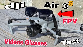 Dji Air 3s Drone  Video Glasses FPV Test Nreal Air AR Glasses [upl. by Rowell]