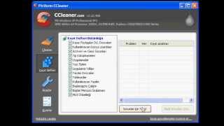 ccleaner ile kayıt defterini temizleme [upl. by Malchy]