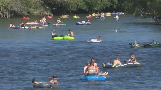 High Boise River traffic causes trash overflow [upl. by Ahsieym]