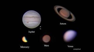 Mercury Venus Mars Jupiter and Saturn through my telescope [upl. by Ebeohp463]