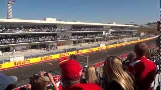 Start of Formula 1  Grandstand  Austin Texas  COTA  November 18 2012 [upl. by Schilit515]