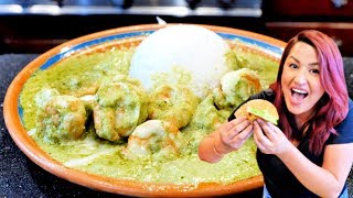 How to make The BEST CAMARONES CULICHIS Step by Step  Shrimp in creamy Poblano Sauce [upl. by Dimah]