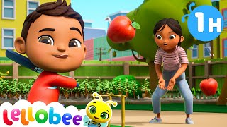 Lets Play Cricket 🌻Lellobee City Farm  Kids Playhouse Song Mix [upl. by Darcia]