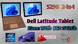 dell latitude tablet core i7 Generation 8th ram 16gb SSD 512gb [upl. by Rekoob]