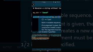 Reverse a String in Python  pythonforbeginners pythontutorial pythonprogramming [upl. by Aicertap]