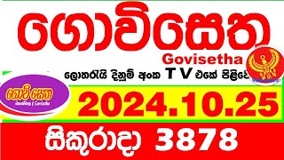 Govisetha 3878 20241025 Today nlb Lottery Result අද ගොවිසෙත දිනුම් ප්‍රතිඵල Lotherai dinum anka [upl. by Aletse187]