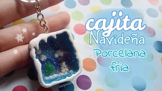 Cajita navideña Tutorial PORCELANA FRIA [upl. by Willey]