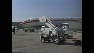 Trans Canada Airlines DC8 Taking off and Landing at Montreal–Dorval Intl Airport YUL 1960s [upl. by Ytirehc780]