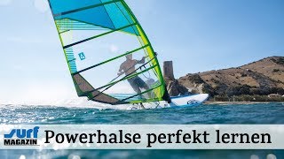 Windsurfen lernen So gelingt die Powerhalse 💪🏽 [upl. by Ahsam]