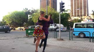 Dancing Semba  Kizomba on the Street in Angola Adilson Maíza and Carolyn McPherson [upl. by Mat]