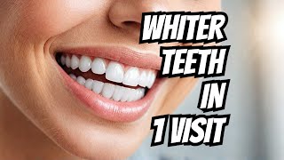 Teeth whitening at the dentist  Microabrasion to remove yellow spots White teeth Wow [upl. by Yralih]