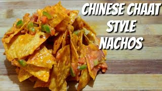 Chinese chaat style nachos  chinese chaat  nachos  quick snacks recipe [upl. by Hillery]