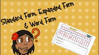 Place Value Series Standard Form Expanded Form and Word Form [upl. by Kennedy]