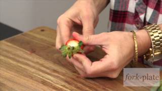 How To Hull a Strawberry with a Straw Remove the Stem [upl. by Adnalor]