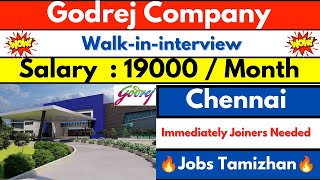 Godrej Company Direct Recruitment 2024🔥 Chennai Jobs today Openings 2024 [upl. by Anovahs839]