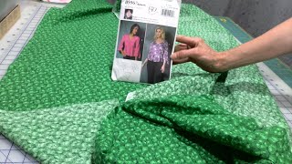 cutting out Butterick B5967 [upl. by Elicec]