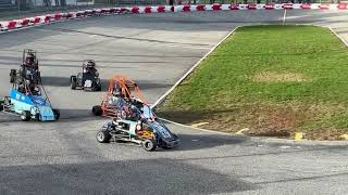 Wild and crazy flips Quarter midget racing from Little T Speedway in Thompson Connecticut [upl. by Karena702]