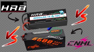 Lipo Discharge Test  HRB 6S 6000mah 50C vs CNHL 4S 6600mah 120C  Does C rating matter [upl. by Ojela851]