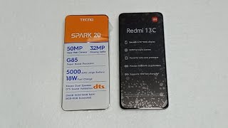 Xiaomi Redmi 13c vs Tecno Spark 20 speed test [upl. by Eidnak]