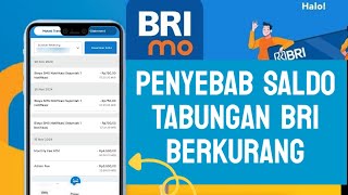 PENYEBAB SALDO REKENING BRI BERKURANG [upl. by Siusan]