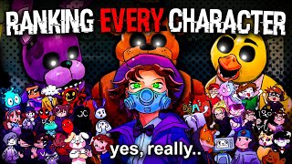 I RANKED EVERY FNAF CHARACTER with 50 FNAF Youtubers [upl. by Ticknor946]