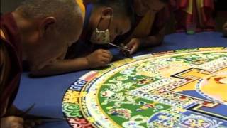 Taking the Essence Sand Mandala of the Buddha of Compassion [upl. by Ogata]