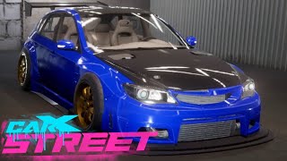 Carx Street Subaru WRX STI WRS Build Built Tune Tuning Customization Upgrade Top Speed [upl. by Eeladnerb]