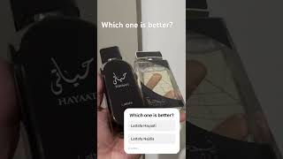 Which one is better Lattafa Hayaati Najdia perfumes fragrance [upl. by Leahcim92]