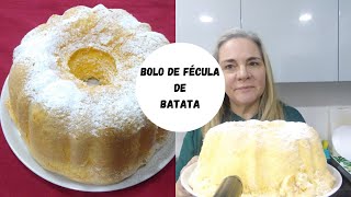 Bolo de fécula de batata Delicioso e muito fofo [upl. by Edea]