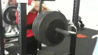 EliteFTScomChad Wesley Smith cambered bar squat 570x5 [upl. by Sheley]