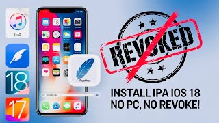 Install IPA Files on iPhone iOS 18 WITHOUT PC amp NO Revokes  Feather Signer iOS Latest Update [upl. by Wharton]