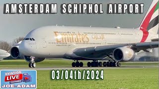 Amsterdam Schiphol Airport Live  Monday March 4th Departures [upl. by Ytissac]