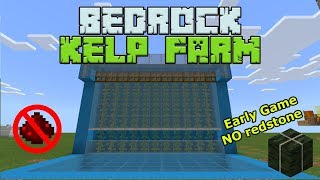 Minecraft Bedrock Kelp Farm Tutorial Easy fuel No redstone MCPE xbox PC 117 [upl. by Eba]