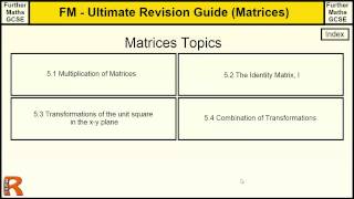 Matrices Index Ultimate revision guide for Further maths GCSE [upl. by Durnan831]