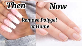 How to remove Polygel nail at home best easy way  Remove Polygel just 2 mins  Ibcccndc polygel [upl. by Relluf]