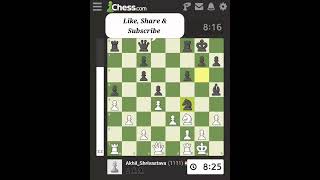 Winning with NimzowitschLarsen Attack in 1 Minute chesschessgameshorts trendinggames chesscom [upl. by Aikehs418]