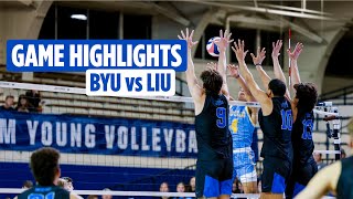 BYU Volleyball vs Long Island University Game Highlights 2023 [upl. by Notak741]