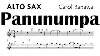 Panunumpa Alto Sax Sheet Music Backing Track Partitura Carol Banawa Made with Clipchamp [upl. by Maurise]